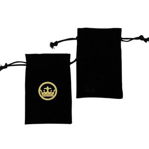 High Quality Velvet Jewellery Pouches Black Color Velvet Gift Bags With Ribbon Reusable Velvet Gift Bag for Packing - Product Image 6