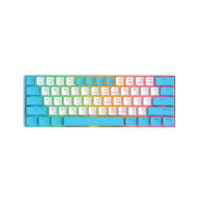 Clavier de jeu mécanique filaire 61 touches OEM ODM PJT-DKB2176, rétroéclairage arc-en-ciel Lizhi LED, fonction d'inclinaison réglable, Plug & Play