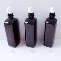 Expédition rapide, flacon en plastique ARCH de 16 oz de forme nouvelle de la marque Tris, vide, pour solution orale pharmaceutique, avec bouchon à vis et étiquettes Tris violettes
