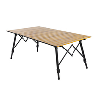 Table pliante portable d'extérieur pour pique-nique et camping en alliage d'aluminium + tissu Oxford avec sac de rangement