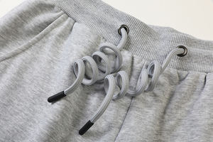 Pantalones de chándal elásticos para <span class=keywords><strong>hombre</strong></span>, ropa de calle, color blanco y negro, algodón personalizado, alta calidad, 1 pieza con cordón - Product Image 4