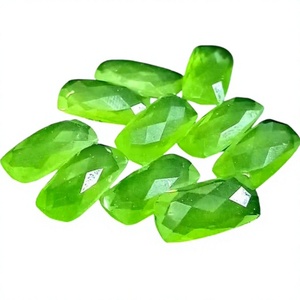 Piedra Briolette de Hidroplata Verde Menta AAA, Pulida a Mano, para Joyería, Natural, Facetada en Todas las Formas, FAIJAN GEMS Rajasthan - Product Image 1
