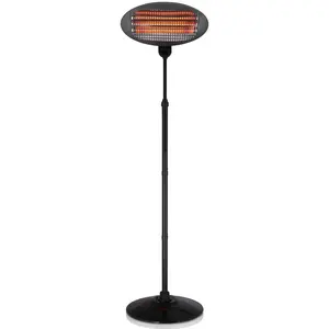 3 settings 650 or 1300 or 2000W 3 quartz heating tubes IPX4 Free-standing radian Infrared Patio heater