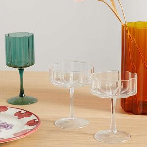 Hand-blown Flower Shaped Martini <b>Glass</b> Party Bar Creative Cocktail Wine <b>Glasses</b> - Product Image 4