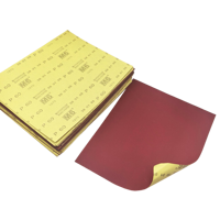 Papier abrasif durable avec support en latex, feuilles de ponçage en oxyde d'aluminium pour la finition automobile et le bois