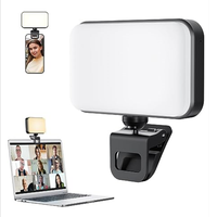 Mini anneau lumineux LED pour selfie avec température de couleur réglable, protection des yeux, alimenté par batterie, portable pour la photographie sur téléphone
