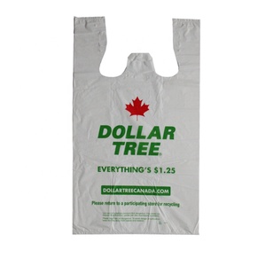Sacs à provisions biodégradables recyclés en PVC pour épicerie de supermarché imprimés avec logo personnalisé - Product Image 4