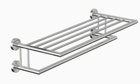 Ensemble de 12 porte-serviettes de salle de bain haut de gamme en acier inoxydable 304, design moderne, série BA3