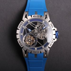 Montre mécanique automatique squelette de luxe avec tourbillon, boîtier en titane, 45 mm, montre haut de gamme pour homme - Product Image 6