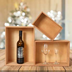 Mini paniers de rangement en bois Style Art déco caisses en bois à dessus ouvert pour organiser de petits articles paniers bacs et conteneurs - Product Image 6