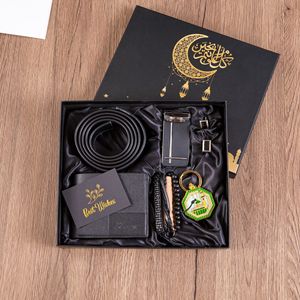 Mondfest Weihnachten Geschenk für Freund Ehemann Vatertag Uhr mit Armband Rosenkranz aus Eisen und Naturstein - Product Image 2