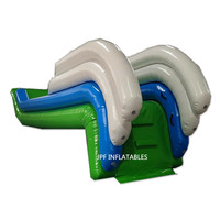 Toboggan gonflable pour ponton de quai avec rampe toboggan gonflable avec trampoline