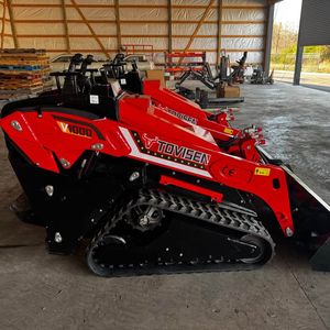 Minicargadora de orugas TOVISEN V1000 con motor Kubota EPA, pequeña cargadora compacta para trituración forestal, construcción y excavación de zanjas agrícolas - Product Image 2