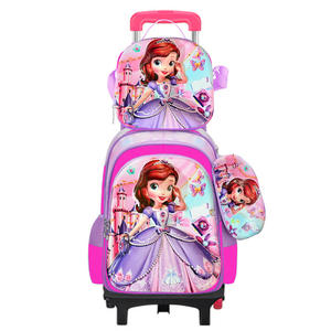 3D Cartoon 16 Zoll 3-teiliges Schulranzen-Set mit 2 Rollen für Kinder, Rucksack mit Federmäppchen & Lunchbox - Product Image 5