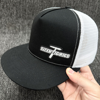 Casquette Snapback à visière plate personnalisée avec logo en caoutchouc YP 6006, casquette de camionneur en maille pour l'extérieur et la plage
