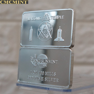 عملات تحدي الماسونية 1 أونصة من المطاحن مجموعة عملات معدنية عالمية مطلية بالفضة - Product Image 6