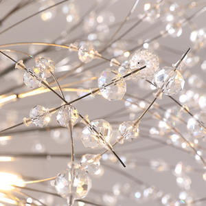 Lampadario LED di Lusso Moderno in Stile Nordico, Decorativo con Cristalli a Forma di Soffione, per Hotel, Soggiorno, Sala da Pranzo e Casa - Product Image 6