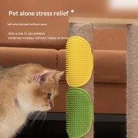 Jouet pour chat en TPR, sangles réglables, autocollant grattoir en silicone intégral pour mur, coin, pied de table, soulagement personnel