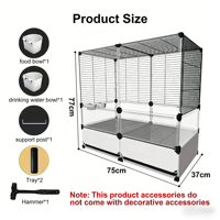 Nouvelle arrivée Cage à oiseaux en plexiglas pour pinson Petite taille Vue claire Facile à nettoyer Utilisation en intérieur Cage à oiseaux pour pinson Cage à pinson