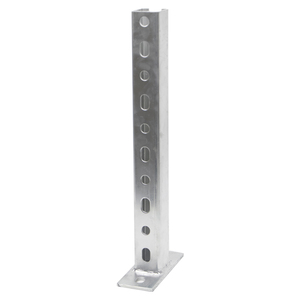 300mm Length Zinc Plated Unbraced Solar Mounting <b>Brackets</b> Wall Plate Welded on 38x40x2.0mm C Shape Profile for Simply Fixing - Product Image 2