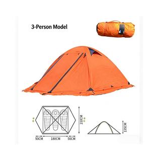 เต็นท์อลูมิเนียมสองชั้นสำหรับ 3-4 คน เต็นท์พับได้สำหรับตั้งแคมป์กลางแจ้ง 4 ฤดู กันน้ำ กันฝน ทำจากผ้าโพลีเอสเตอร์ - Product Image 2