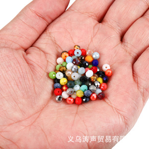 Crystal Glass Beads Mixed Colors 6mm <b>For</b> Jewelry Making Loose Beads Artisan Craft Supplies - Product Image 2