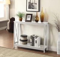 Petite table d'appoint étroite en bois moderne pour canapé, table console moderne noire pour entrée et salon avec étagère de rangement