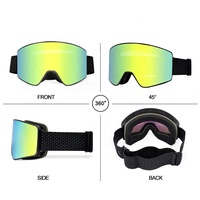 Nouveau verrouillage latéral magnétique lentille amovible lunettes de neige pour lunettes, hommes femmes neige gafas de ski profesionales nieve lunettes de ski