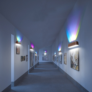 Lampada <span class=keywords><strong>da</strong></span> Parete Smart per Interni con Montaggio Magnetico Artistica e Multicolore Bi-Direzionale per <span class=keywords><strong>Balcone</strong></span> Corridoio Casa Hotel Camera <span class=keywords><strong>da</strong></span> Letto - Product Image 1