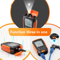 Testeur de fibre optique 3 en 1 pour FTTH 850-1610nm, avec mesureur de puissance optique, localisateur de défaut visuel et testeur de câble réseau, alimentation par piles sèches ou lithium
