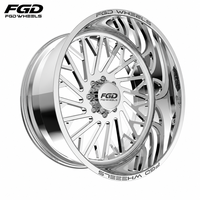 Jantes de camion personnalisées 22x12 24x12 24x14 26x16 8x170 6*5.5 8x6.5 Jantes à fond profond polies pour GMC Sierra RAM 1500 2500 Ford F-150
