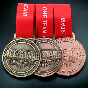 Professional Wholesale Custom Design Your Own Zinc Alloy 3D Gold Metal Award Marathon Running Sport Medal