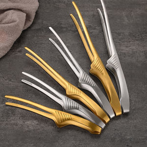 Pinzas para barbacoa de acero inoxidable 304, color oro y plata, pinzas comerciales para carne y alimentos, para uso en restaurantes y buffets. - Product Image 3