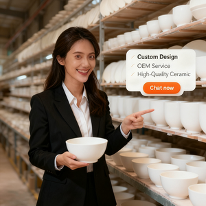 Ingrosso all'ingrosso ciotola moderna per zuppa da 6.1 pollici in ceramica bianca pura ciotola per insalata di frutta di alta qualità - Product Image 6