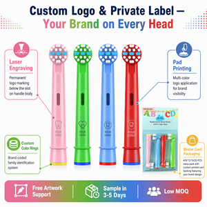 Cabezales de Repuesto Personalizados OEM ODM para <span class=keywords><strong>Cepillo</strong></span> de Dientes Eléctrico para Niños, Cerdas Extra Suaves, Paquete al por Mayor de 8 Piezas - Product Image 2