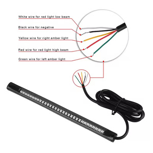 Flexible <span class=keywords><strong>LED</strong></span> <span class=keywords><strong>moto</strong></span> barre de lumière <span class=keywords><strong>bande</strong></span> queue clignotant queue arrière frein Stop ampoule lampe frein lumière 2835 3014 48 SMD double couleur - Product Image 5