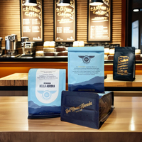Sacs à café personnalisés AT PACK, 250g, 1KG, sacs d'emballage à fond plat avec valve et fermeture éclair, sac à grains de café 12oz, 5lb