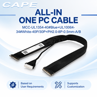 Câble de liaison double écran personnalisé ICape 30P 0,5 mm FFC FPC avec conducteur en cuivre étamé, gaine en PVC, faisceau de câbles haute vitesse LVDS/eDP/MIPI