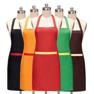 Tablier de cuisine unisexe en coton tissé à trois poches, idéal pour l'art, l'école, la mode, les restaurants et les bars, personnalisable avec logo, pour cuisinier et barista - Product Image 2