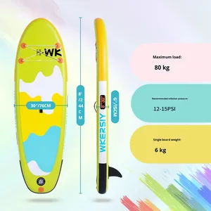 <span class=keywords><strong>Tabla</strong></span> de <span class=keywords><strong>Paddle</strong></span> Inflable para Niños de 2.4m, Diseño Ancho Anti-Vuelco, Equipo de Deportes Acuáticos Seguro, Estable y Portátil con Bomba - Product Image 3