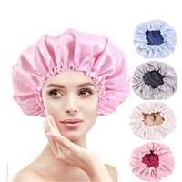 Bonnet de Douche en Soie Satinée Double Couche Réglable pour Cheveux Bouclés – Grande Taille pour Dormir – Offre Spéciale pour Femmes