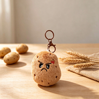 Nouveau Porte-clés Pendentif Sac en Peluche Douce et Mignonne en Forme de Pomme de Terre, Visage Multi-Expressions (Colère, Peur, Sourire), Jouet, Cadeau