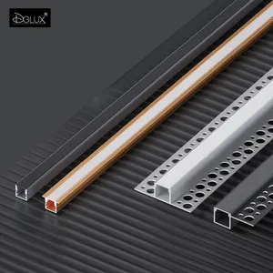 DGLUX Perfil LED montado em superfície com iluminação de canto de canal de extrusão de alumínio com ângulo de 45 graus de super qualidade