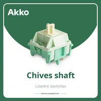 Clavier mécanique AKKO Cilantro Stems Coriander MX Style Tactile 58gf POM/PC/PA66, son Mahjong, lubrifié en usine, personnalisable, Cross