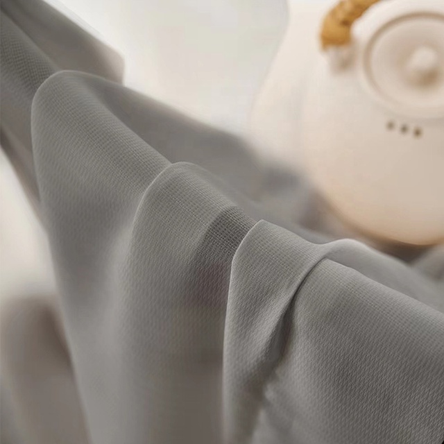 ZSTARR Wholesale Curtain Sheer Fabric Grey Sheer Curtains Luxury Grey for the Living Room for Hotels in Stock