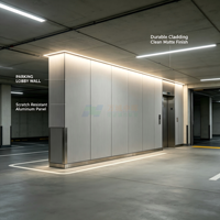 Panneau en aluminium nid d'abeille avec revêtement Kynar 500, revêtement de façade résistant aux UV et au désert, OEM accepté
