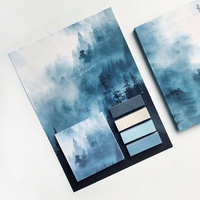 Bloc-notes adhésifs Paysage Série Peinture à l'huile Créative pour Étudiants, Vente en Gros, Étiquettes Index, Papeterie Personnalisable