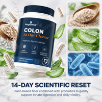 Kapsul Pembersih Usus 14 Hari OEM ODM Colon Herbal Fiber Probiotic Complex Mendukung Kesehatan Pencernaan, Pergerakan Usus, dan Tingkat Energi