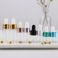 Flacon compte-gouttes rond en verre ALKA avec bouchon argenté, conteneur vide pour sérum et huile, imprimé sérigraphié de qualité supérieure, pour soins de beauté et personnels
