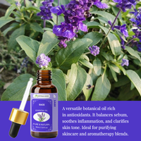 Huile Essentielle Florale de Sauge Naturelle Rafraîchissante et Antibactérienne pour l'Aromathérapie, la Méditation, les Diffuseurs, les Massages Cutanés et les Soins Respiratoires